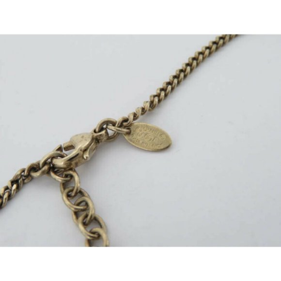 AUTH CHANEL CC LOGO STRIPED PENDANT NECKLACE - Picture 9 of 11